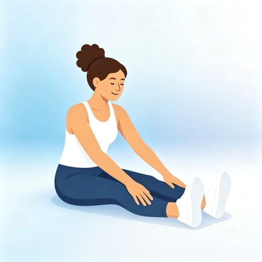 A person doing a gentle rehabilitation stretch